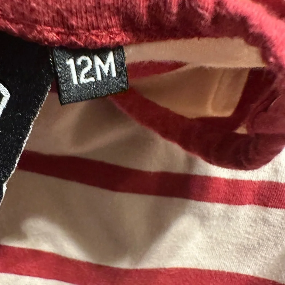 Striped Bodysuit - Red and Cream